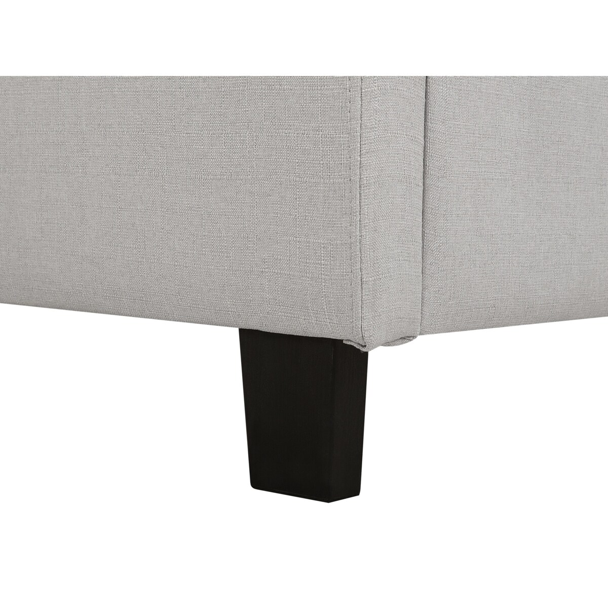 Łóżko tapicerowane 180 x 200 cm jasnoszare LA ROCHELLE