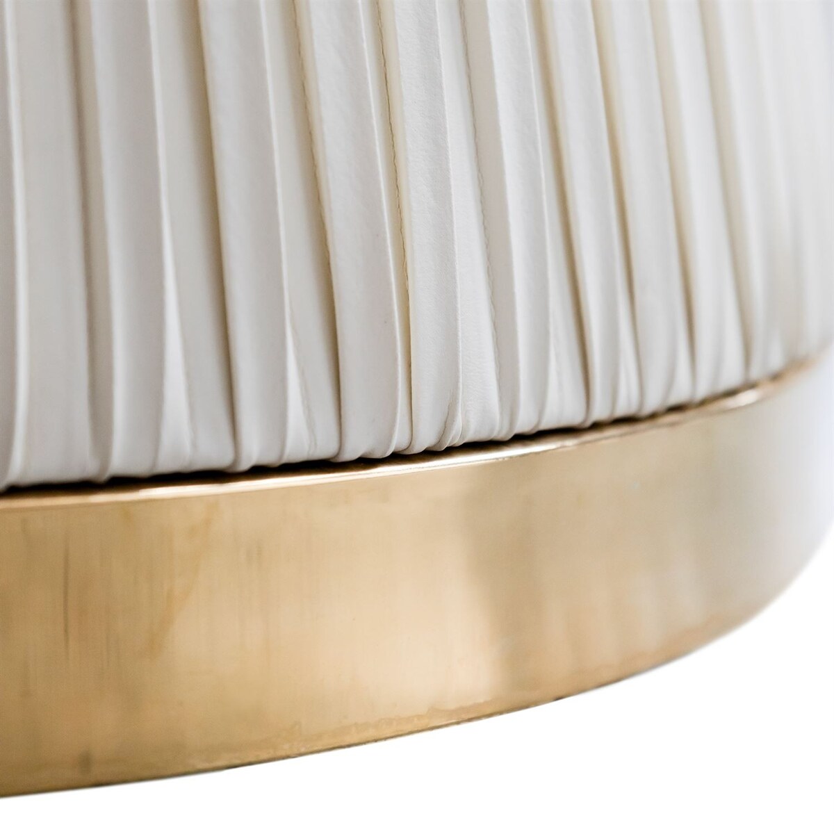 Stół ELVORIA z marmurowym blatem, biały marmur / beż