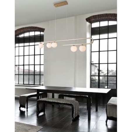 Nowoczesna lampa Perez LE41748 szklane kule balls złota