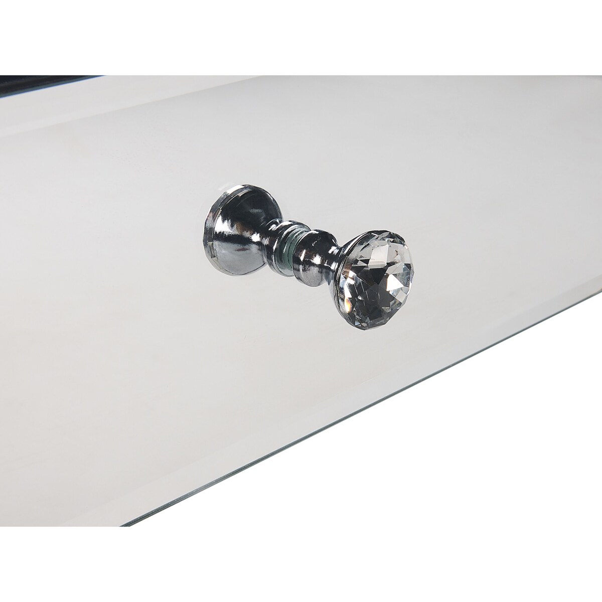 Stolik kawowy z szufladą lustrzany srebrny NESLE