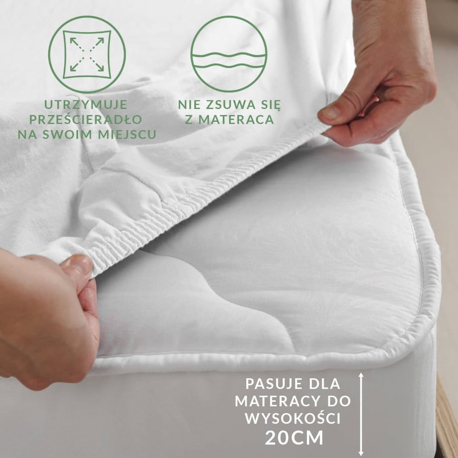 Prześcieradło jersey z gumką 180x200 kolor Czekolada