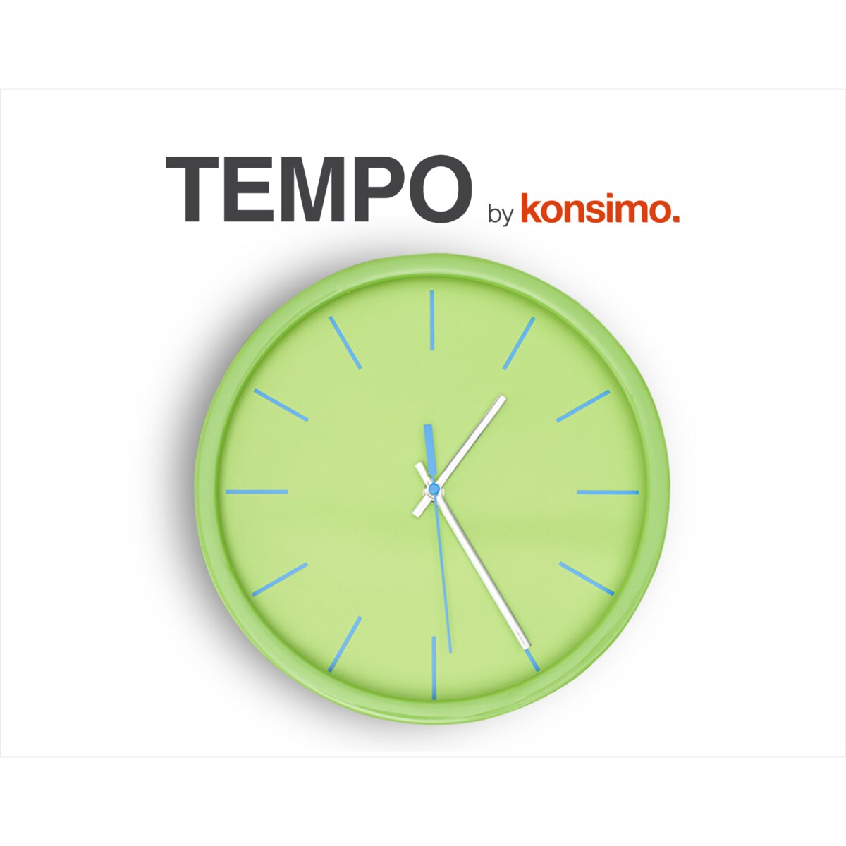 Konsimo TEMPO Zegar, zielony