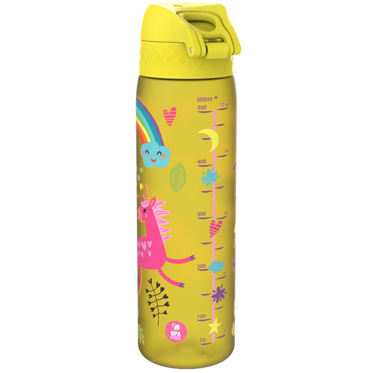 Butelka ION8 I8RF500PYUNIC Unicorns (Yellow)