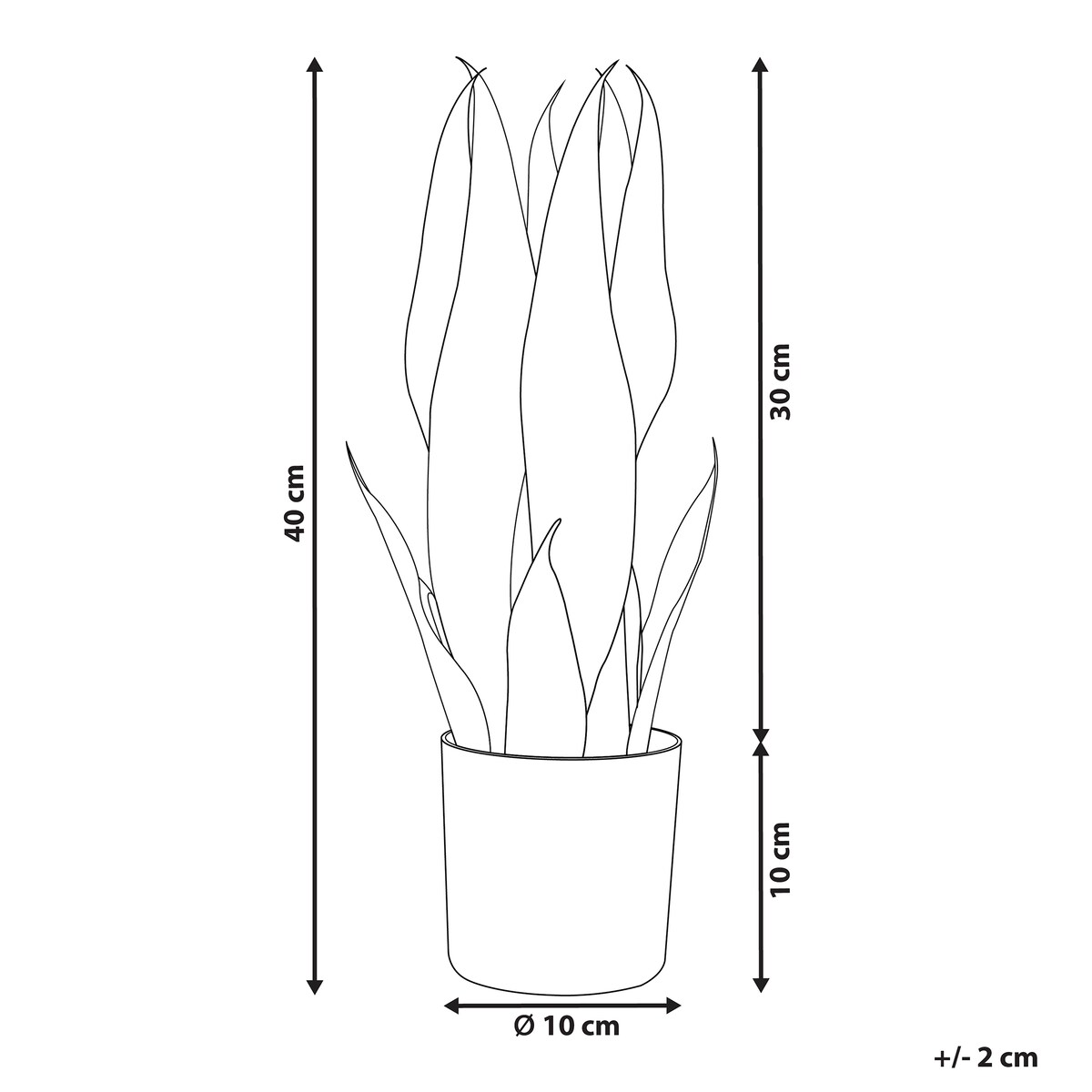 Sztuczna roślina SNAKE PLANT 40 cm Zielony