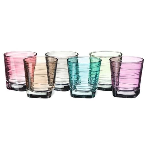 Leonardo - Zestaw 6 kolorowych szklanek 250ml Vario
