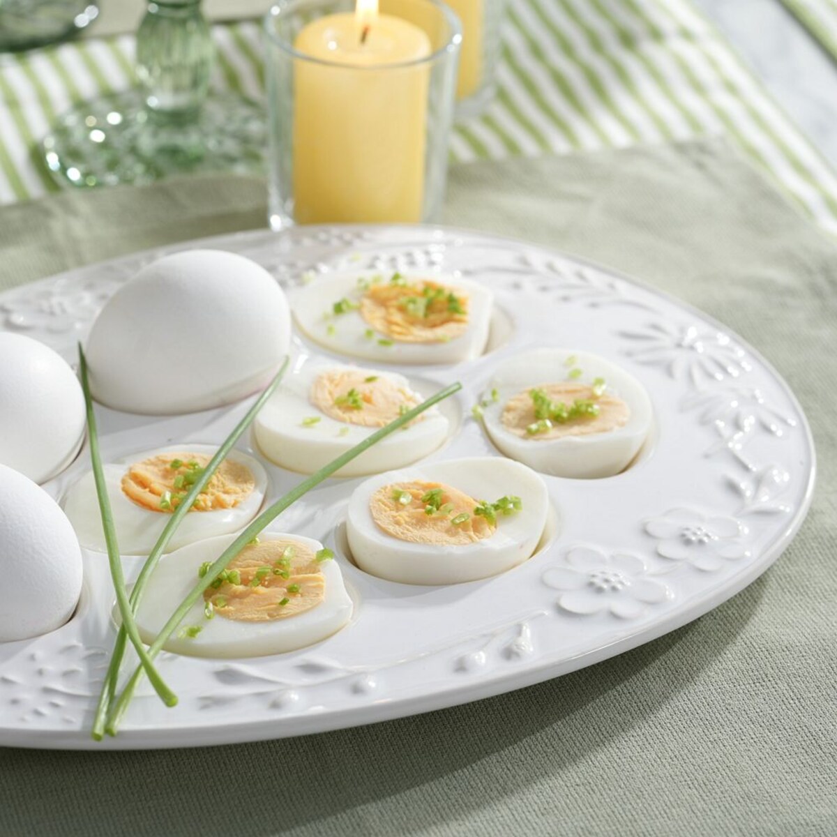 VILLA ITALIA Talerz na jajka ceramiczny 29 cm TIVOLI