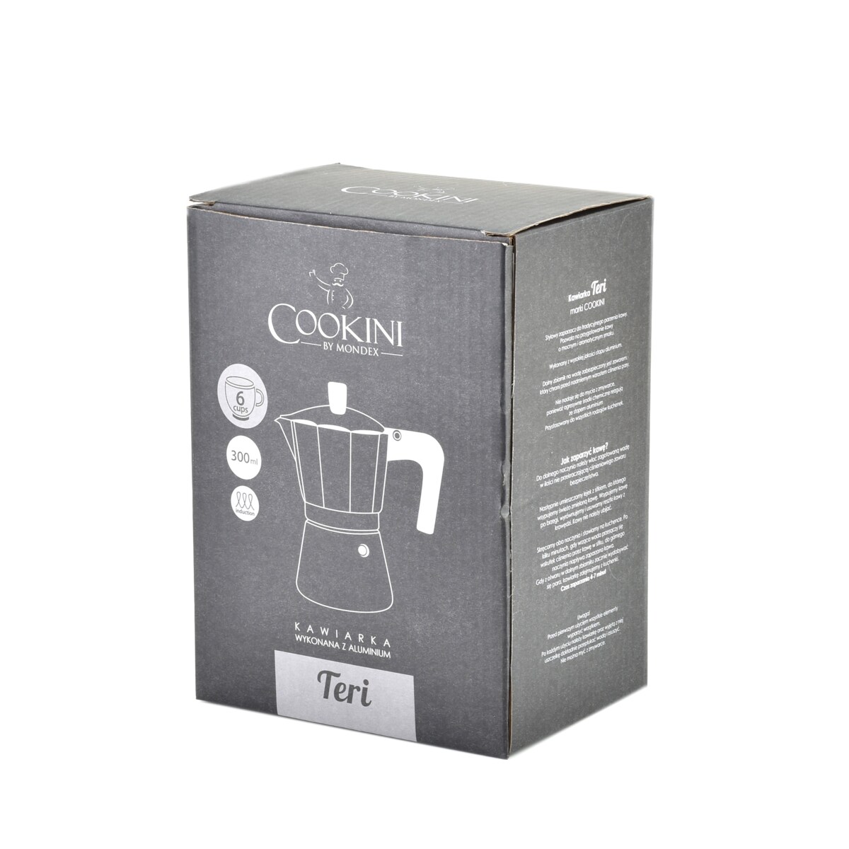 TERI Kawiarka 300ml indukcja COOKINI 9,5x17xh19cm