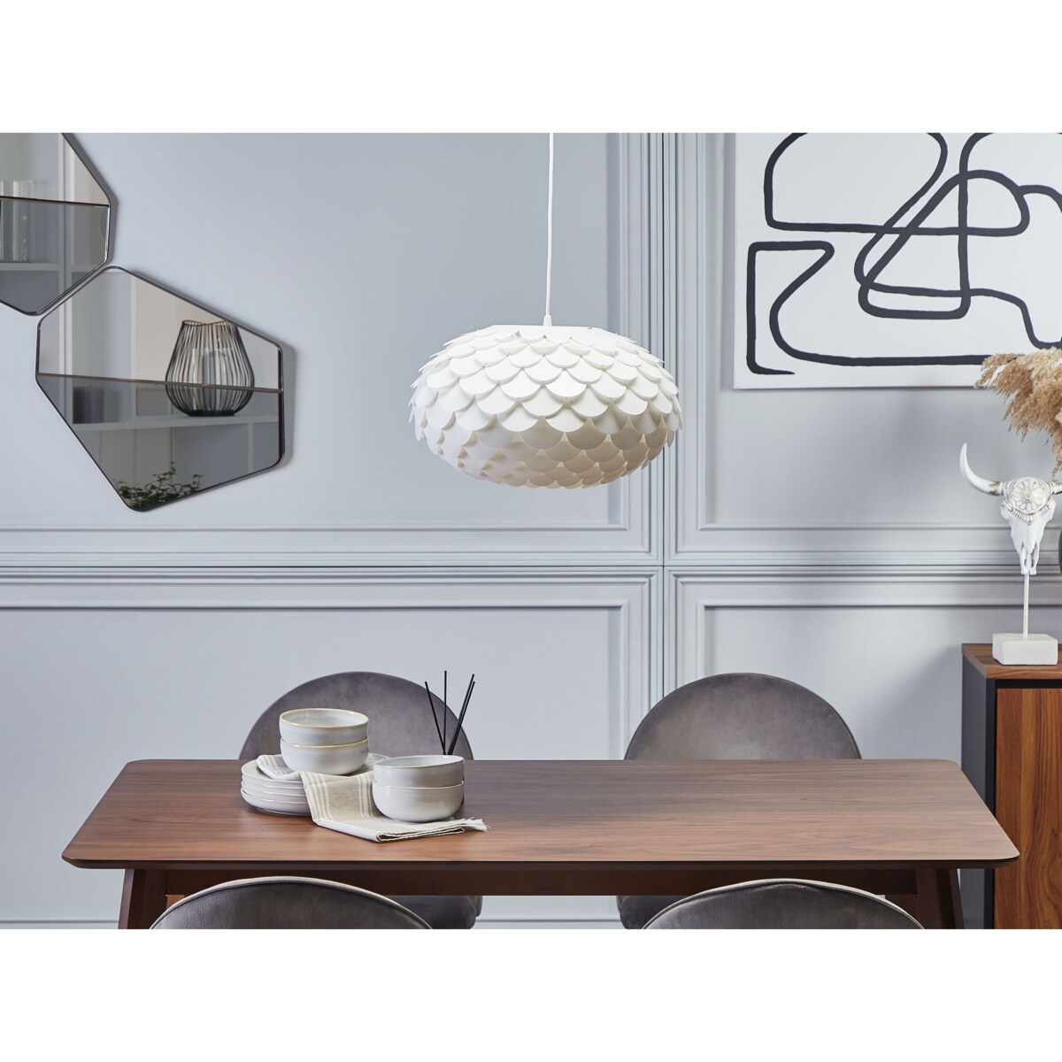 Lampa wisząca biała ERGES