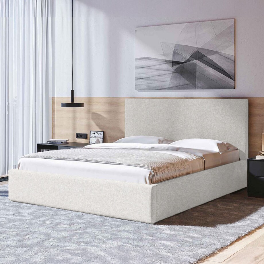 Mesonica Łóżko Bufo, jasny beż 160x200