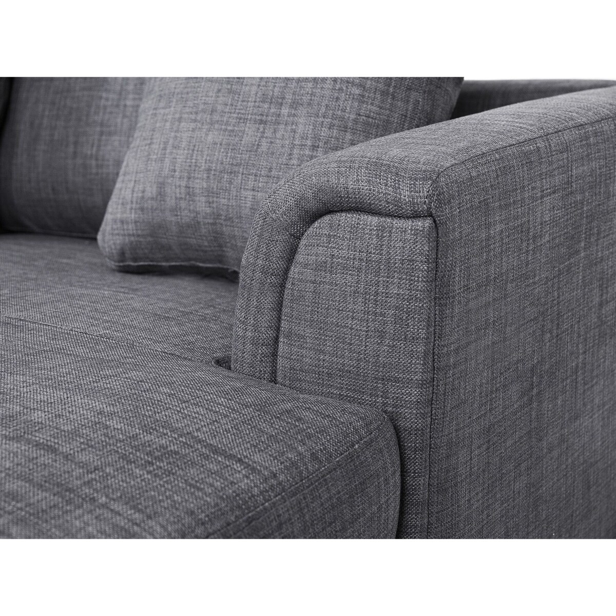 Narożnik z otomaną lewostronny szary OSLO