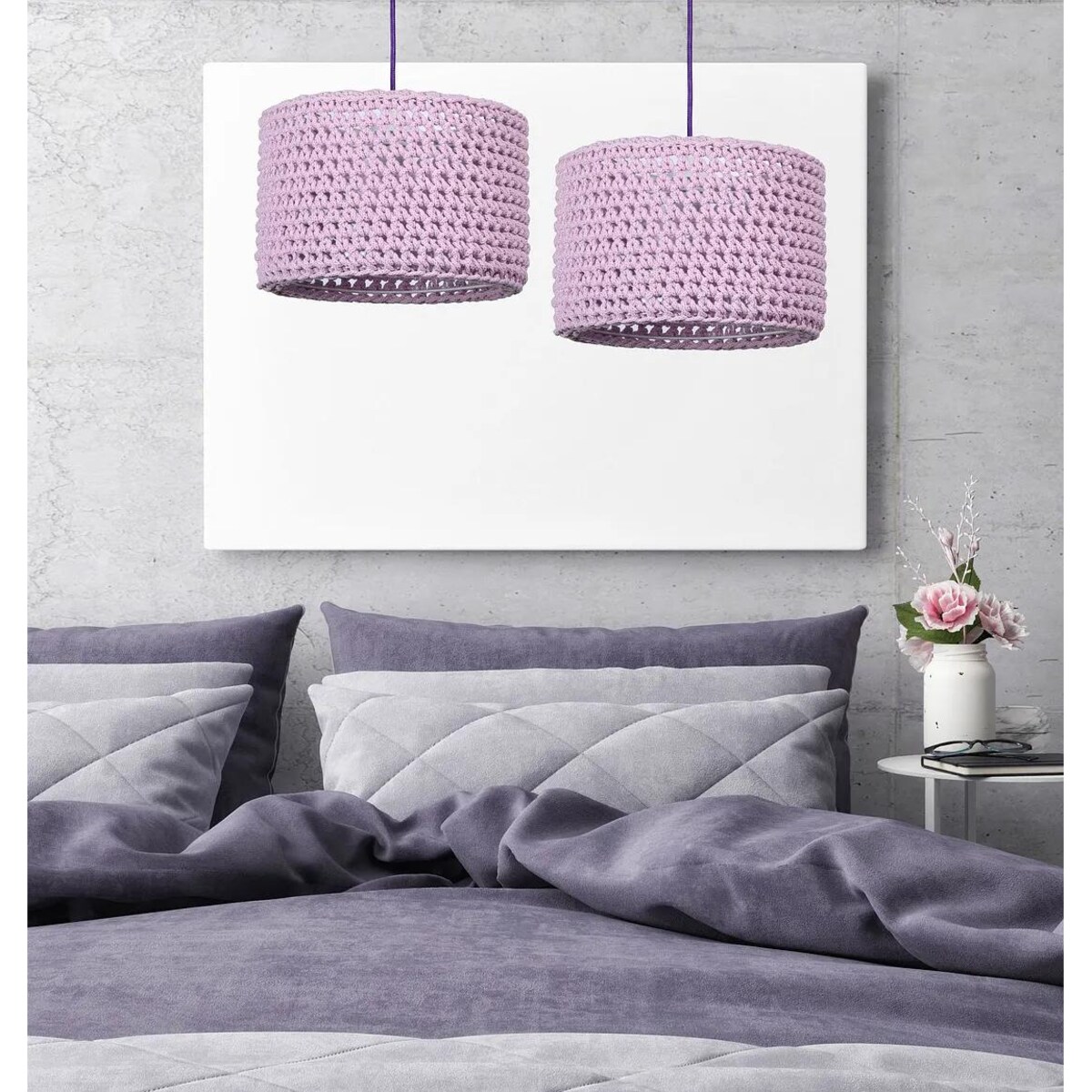 Lampa wisząca COTTON 30 fioletowa