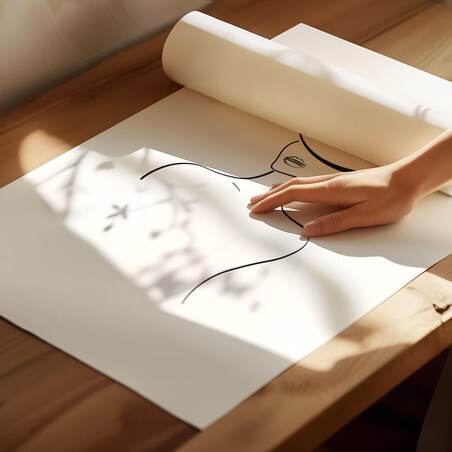 plakat line art mystery lady 2 50x70 cm