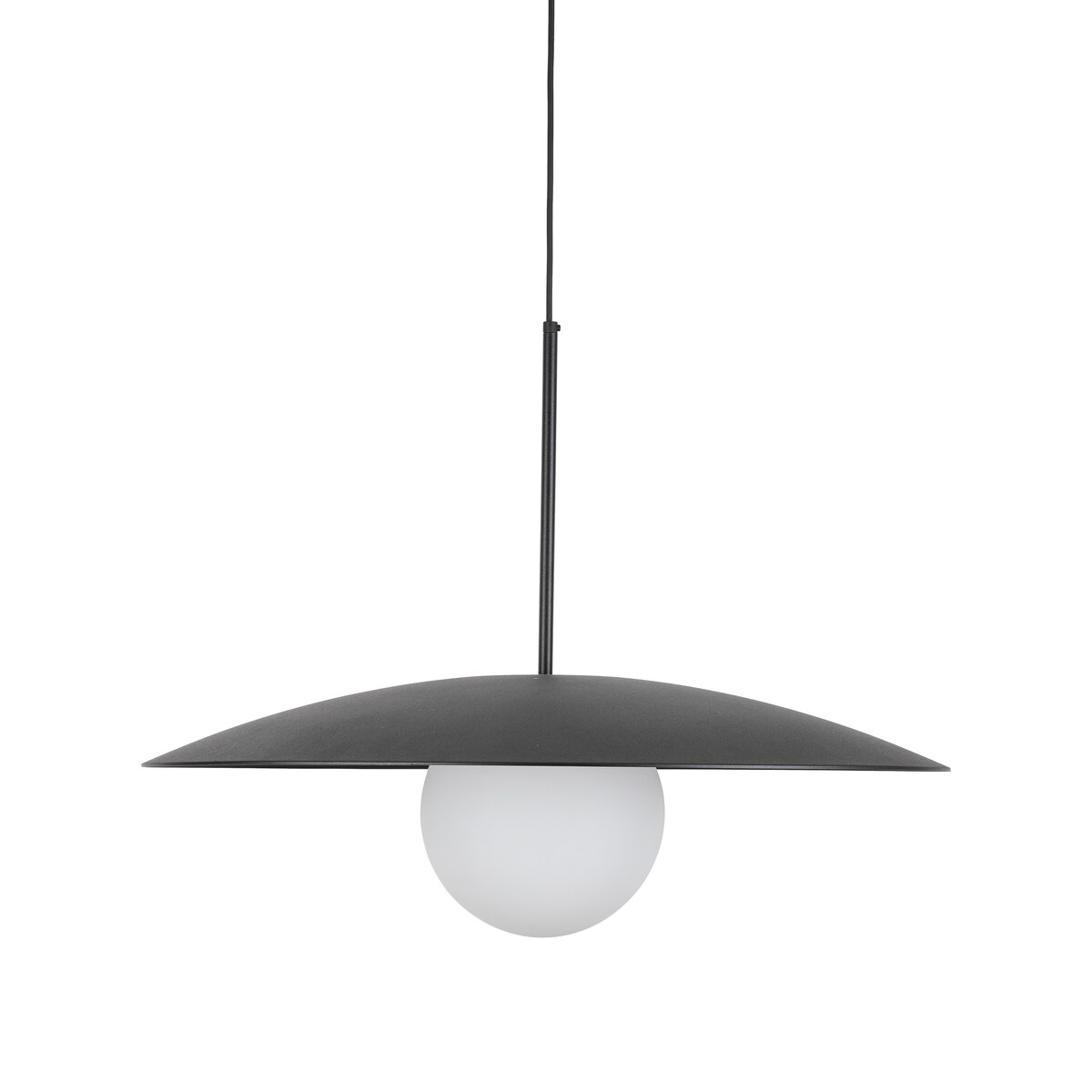 Lampa Wisząca SLATE Czarna-Biała, Szklana, Ø 65 cm, E27, TK Lighting