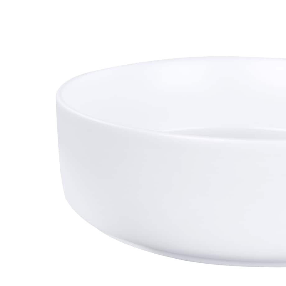Umywalka nablatowa CALIG Złamana biel ⌀ 36 cm Ceramika