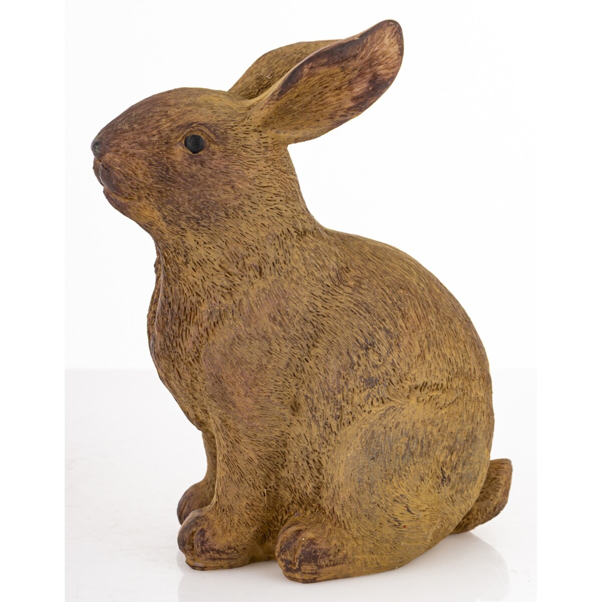 Dekoracja - para brązowych króliczków 11x8x10 i 13x6,5x9 cm MARRONE