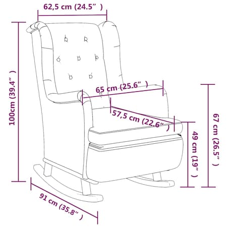vidaXL Fotel bujany z kauczukowymi nóżkami, ciemnoszary, obity tkaniną