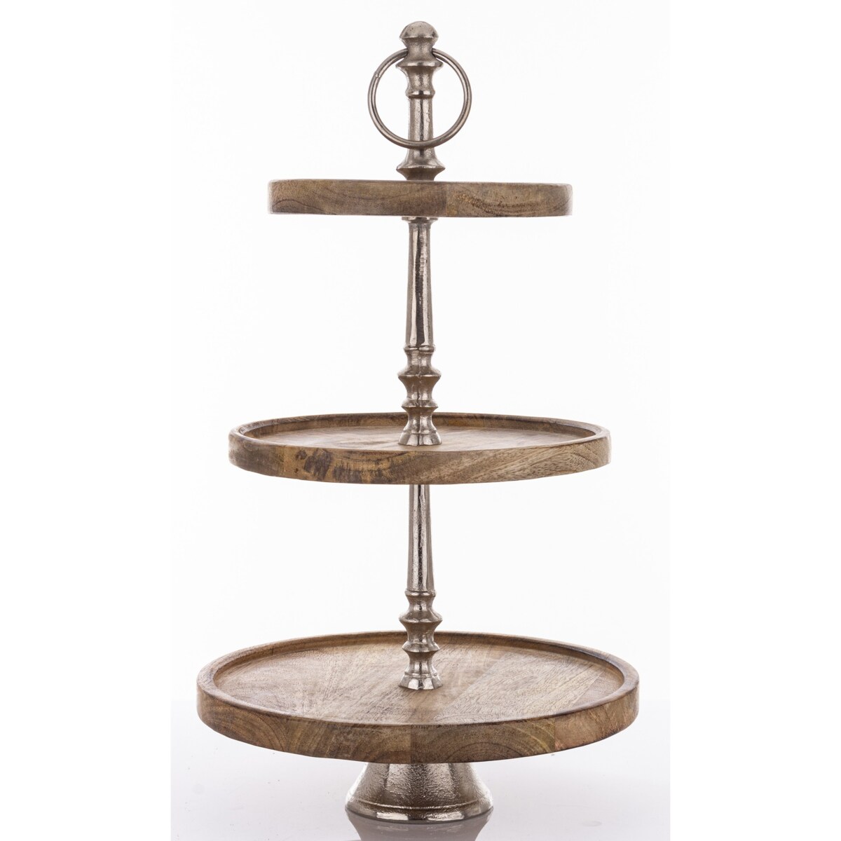 Patera drewniana 3 poziomy 54x30x30 cm CAKE - I