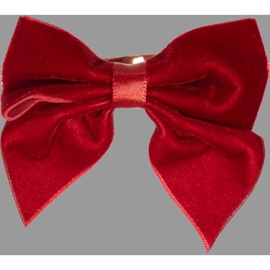 Obrączka na serwetki, czerwona kokarda, Ø 5 cm