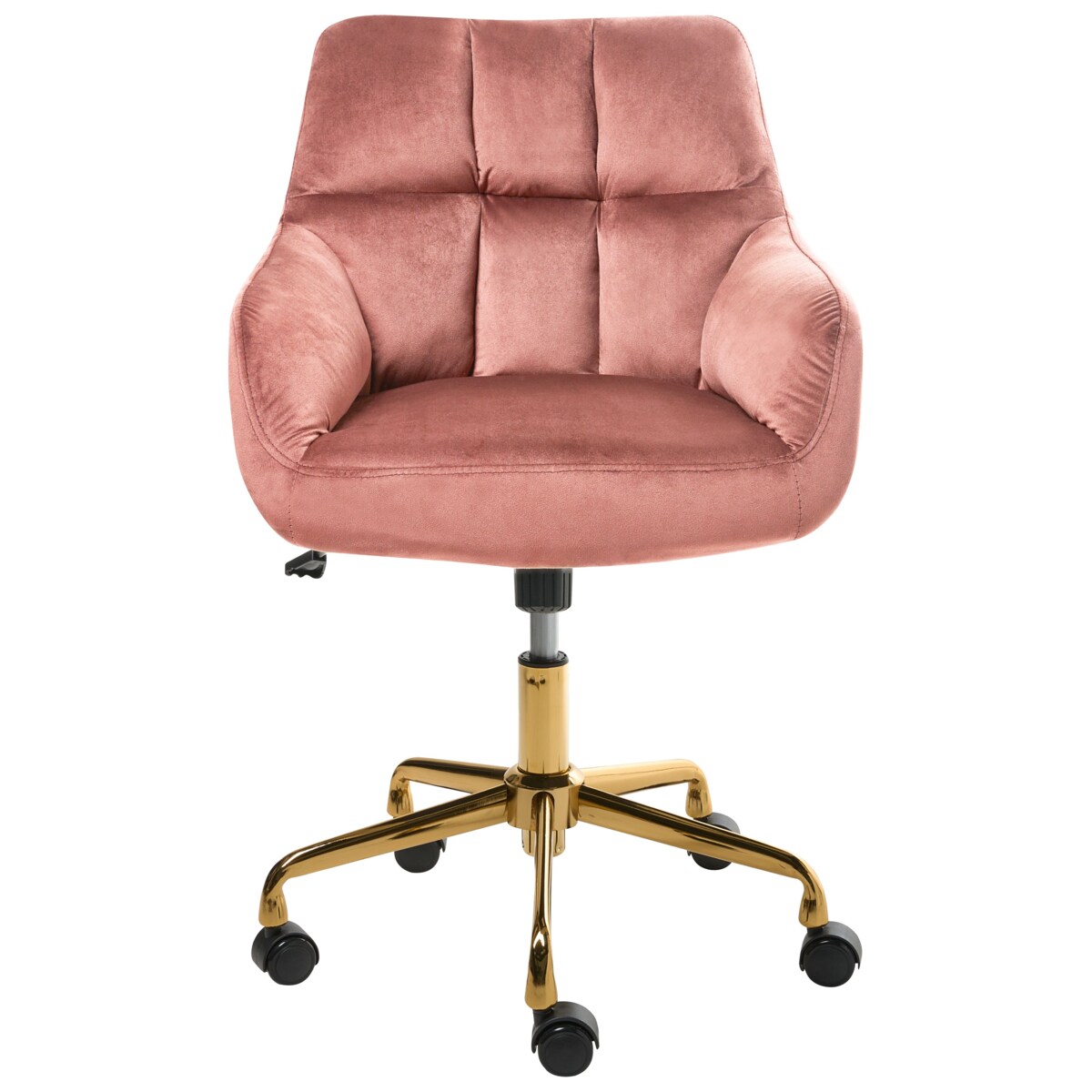 Krzesło obrotowe PALMDALE Welur Różowy
