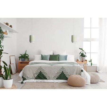 Lampa wisząca DUO LAMI LINE 25 zielona/kremowa