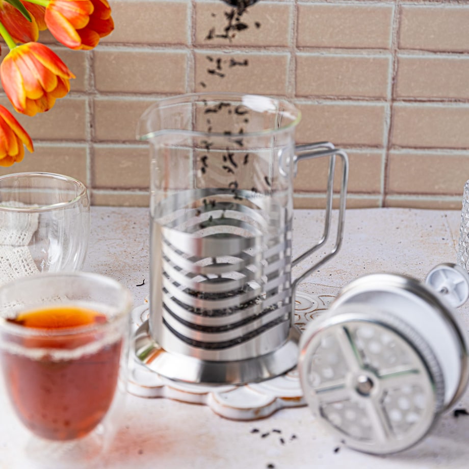 Zaparzacz tłokowy do kawy herbaty french press 350ml KINGHOFF