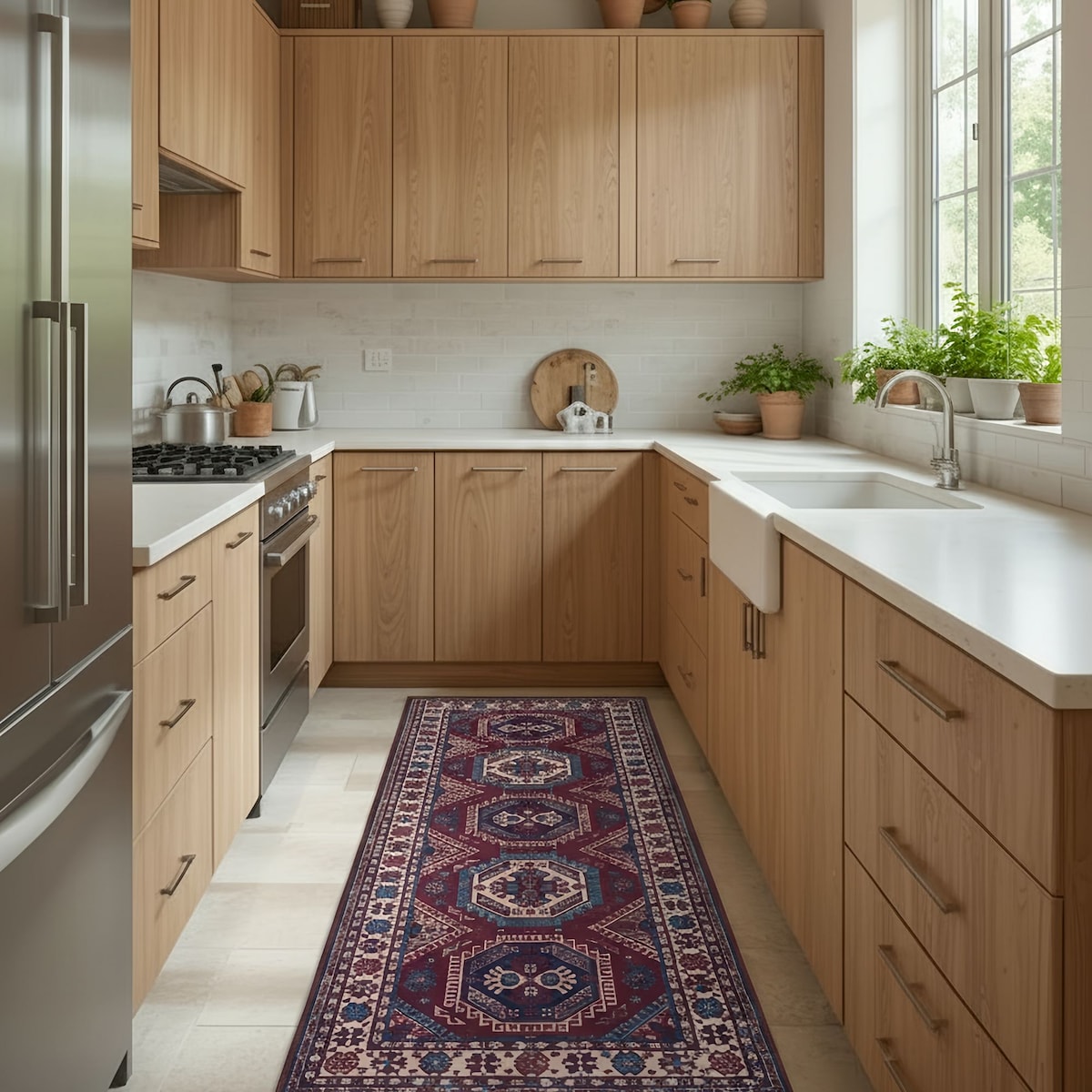 Dywan Klasyczny Sereno 80x300 cm Velvet Bordowy