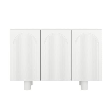 Biała komoda z łukami Skandica RITA / szer. 135 cm