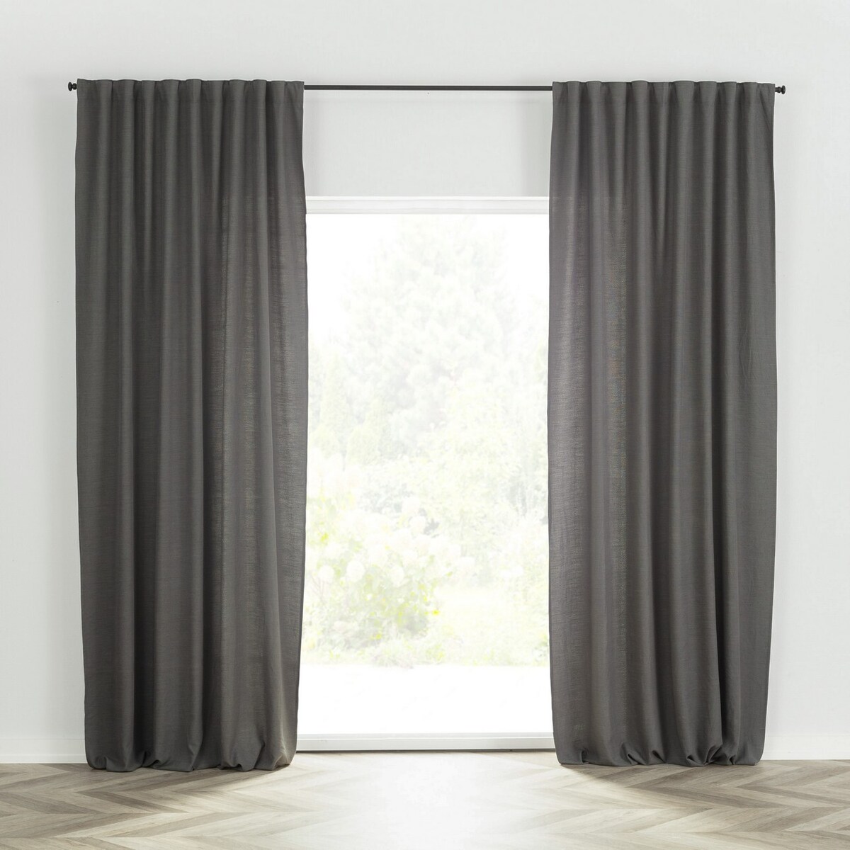 Zasłona BASIC na taśmie marszczącej 140x280cm łupkowo-szary 1szt. 140x280 szary