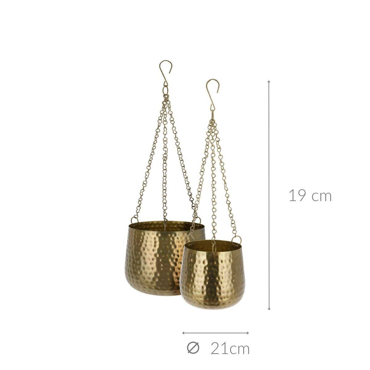 Metalowe doniczki wiszące, 2 sztuki