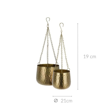 Metalowe doniczki wiszące, 2 sztuki