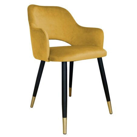 Krzesło NAPO VELVET GOLD musztardowe/curry