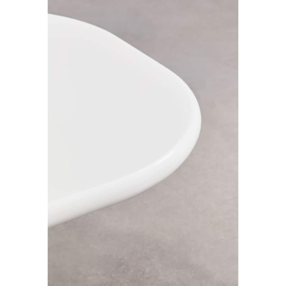 Stół owalny biały, glossy, 200x105 cm z MDF Milford