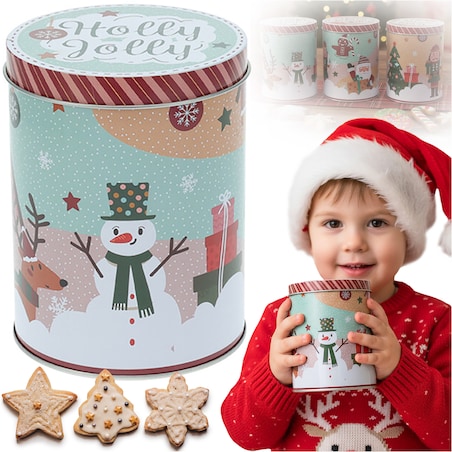 Puszka Na Pierniki Ciastka Boże Narodzenie 10X14 Cm Świąteczna Dekoracyjna Cukierki Słodycze