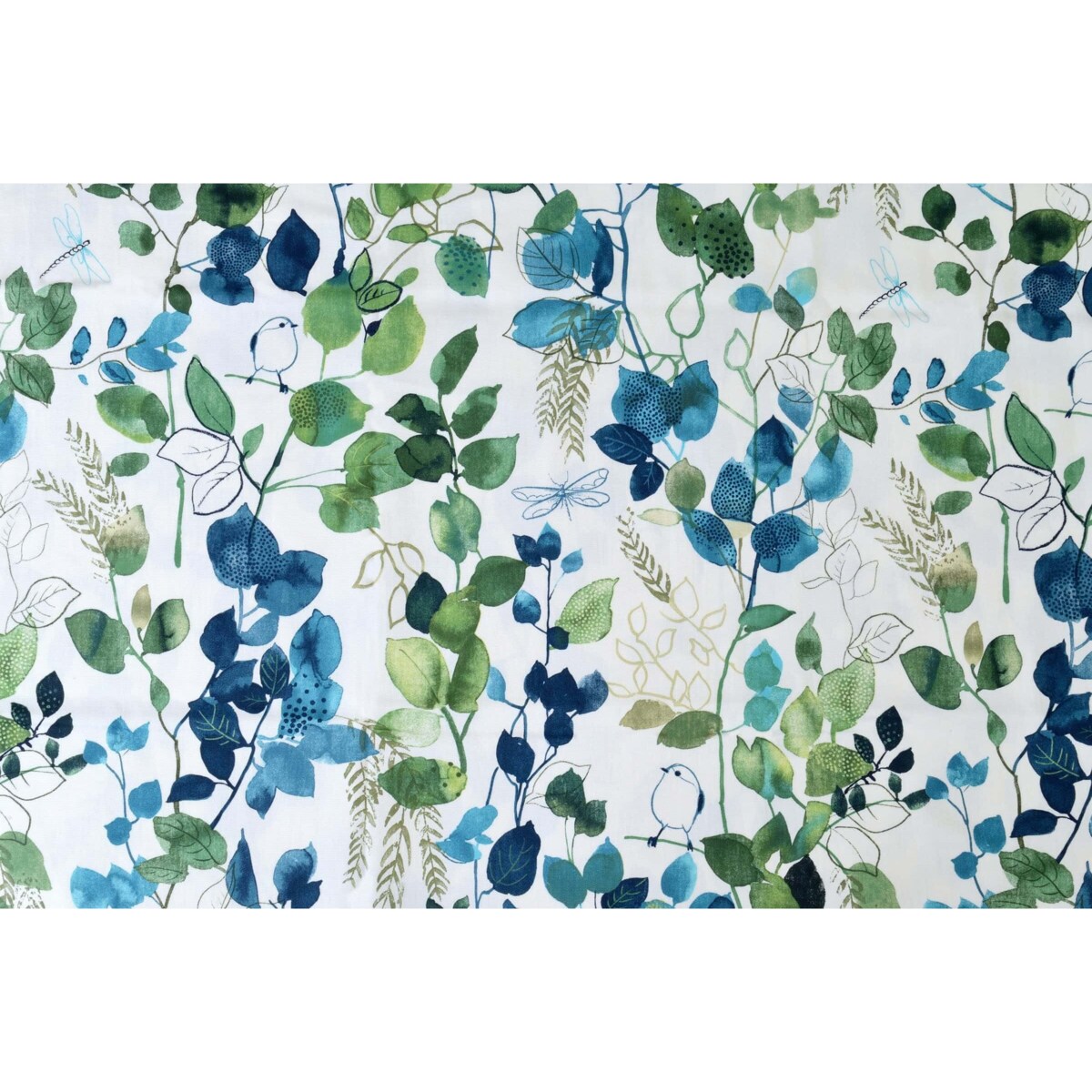 Okrągły obrus z motywem ptasim Blue Sparrow – ⌀ 140 cm