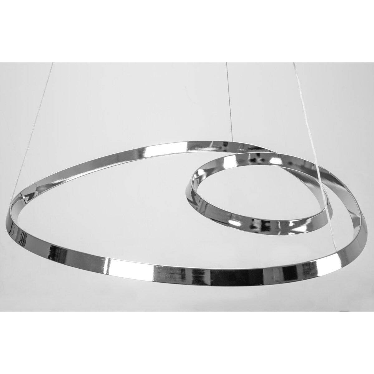 Lampa Sufitowa Wisząca Metal Ring Chrom Led Pilot