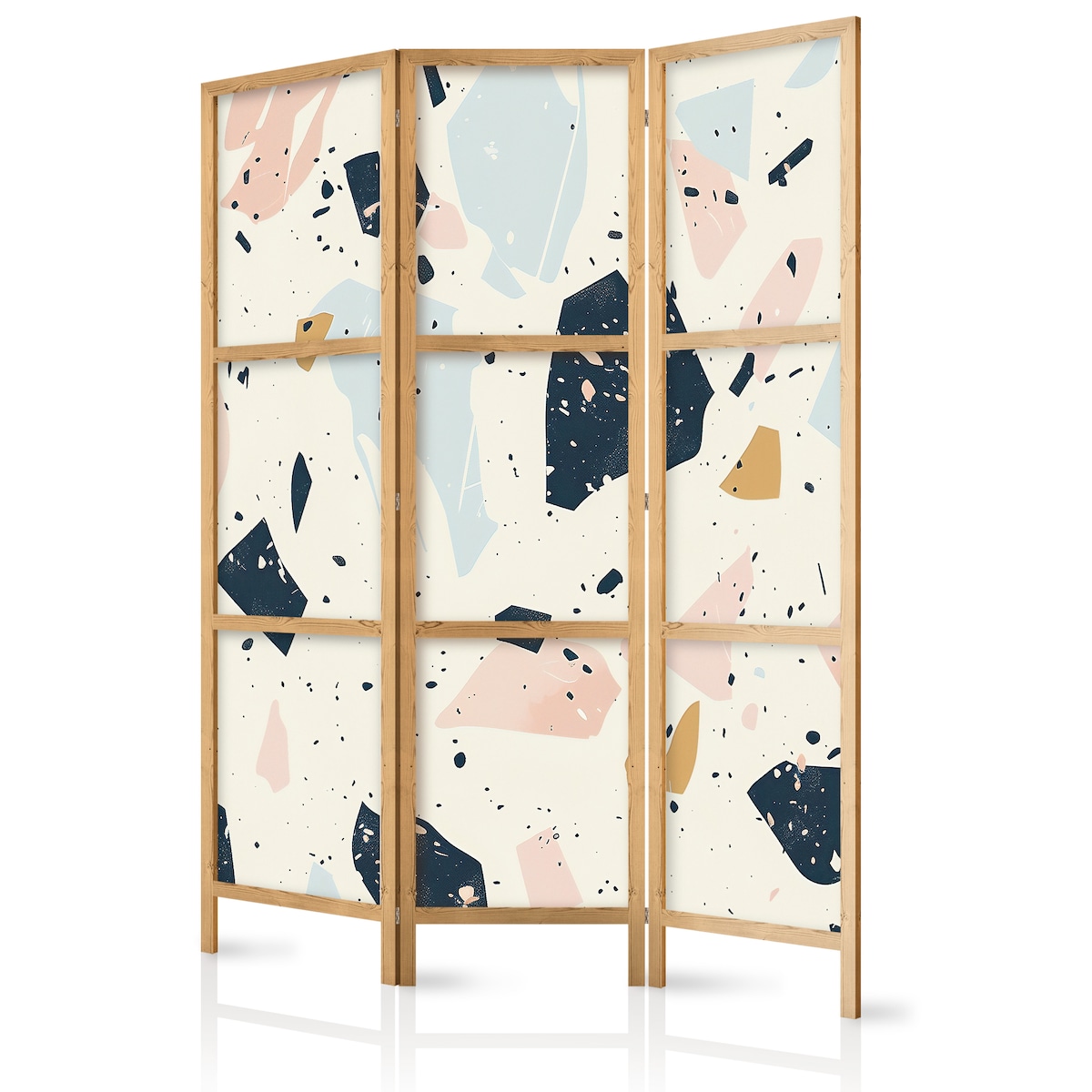 Parawan Japoński 3-panelowy Lastriko W Stonowanych Kolorach 135x172cm