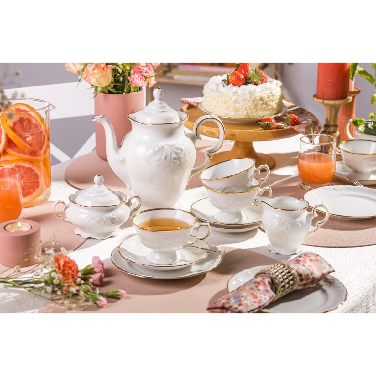 Garnitur do kawy dla 12 osób 39 el. Fryderyka Ivory 3617