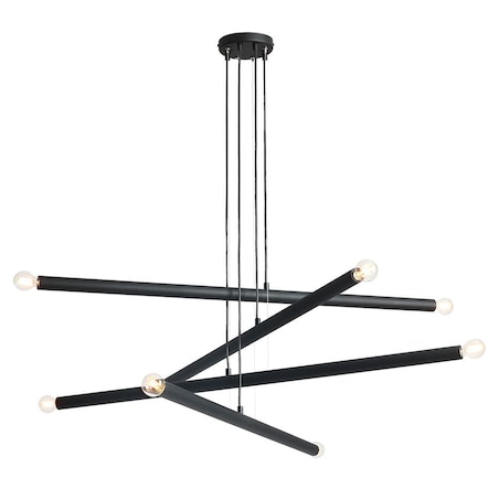 Loftowa lampa wisząca 1072P1 Aldex metalowe tuby kaskada czarna