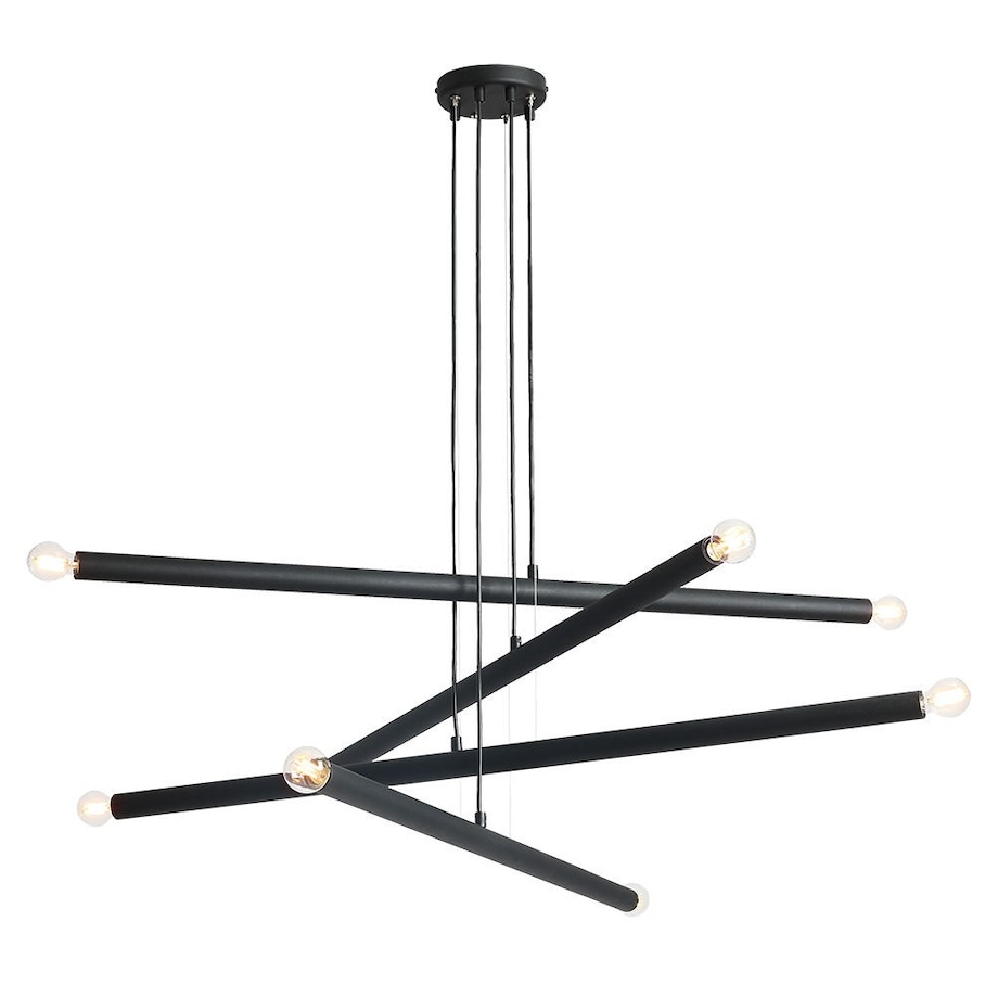 Loftowa lampa wisząca 1072P1 Aldex metalowe tuby kaskada czarna