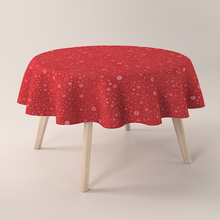 Obrus okrągły 130 x 130 cm czerwony
