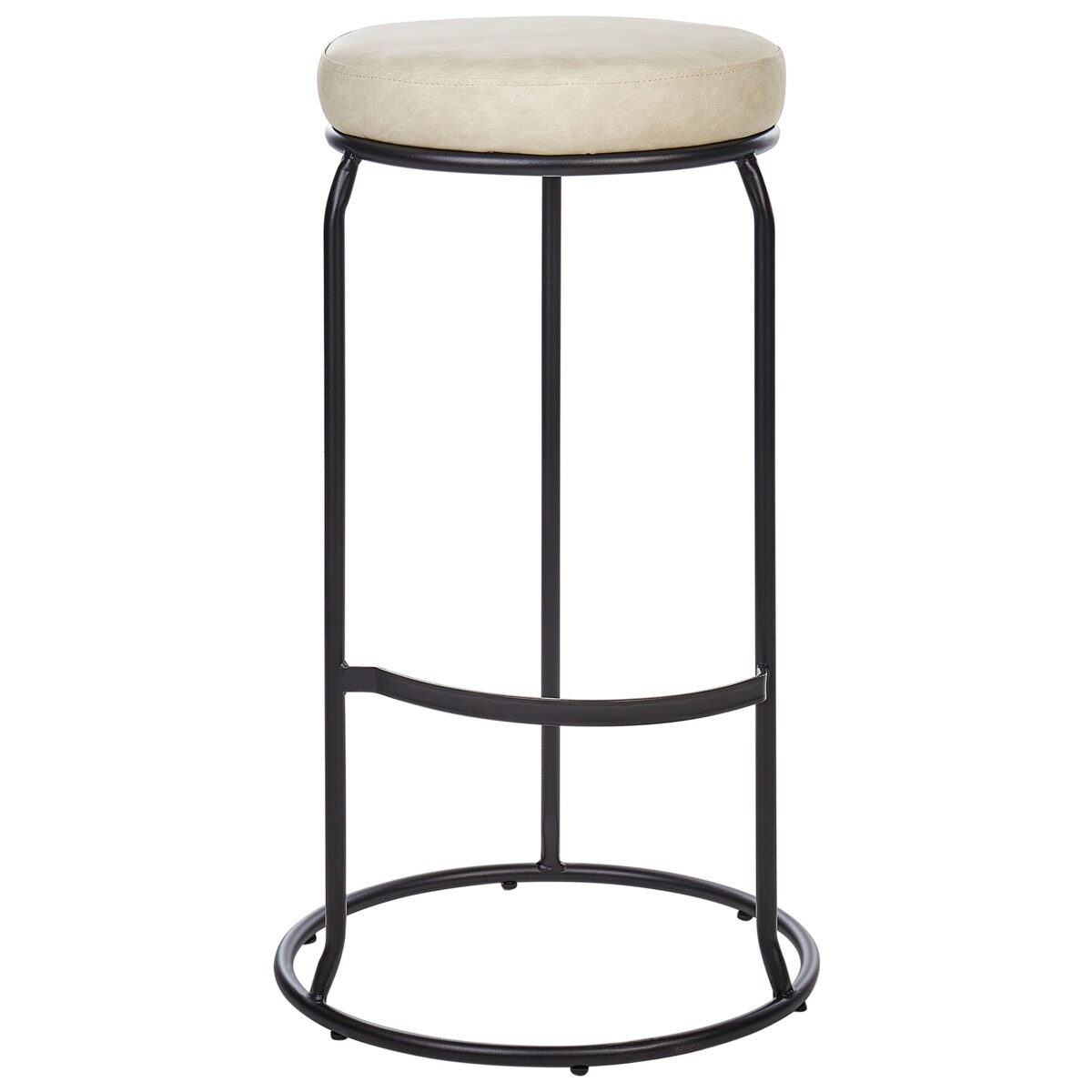 Zestaw 2 stołków barowych ekoskóra jasnobeżowy MILROY