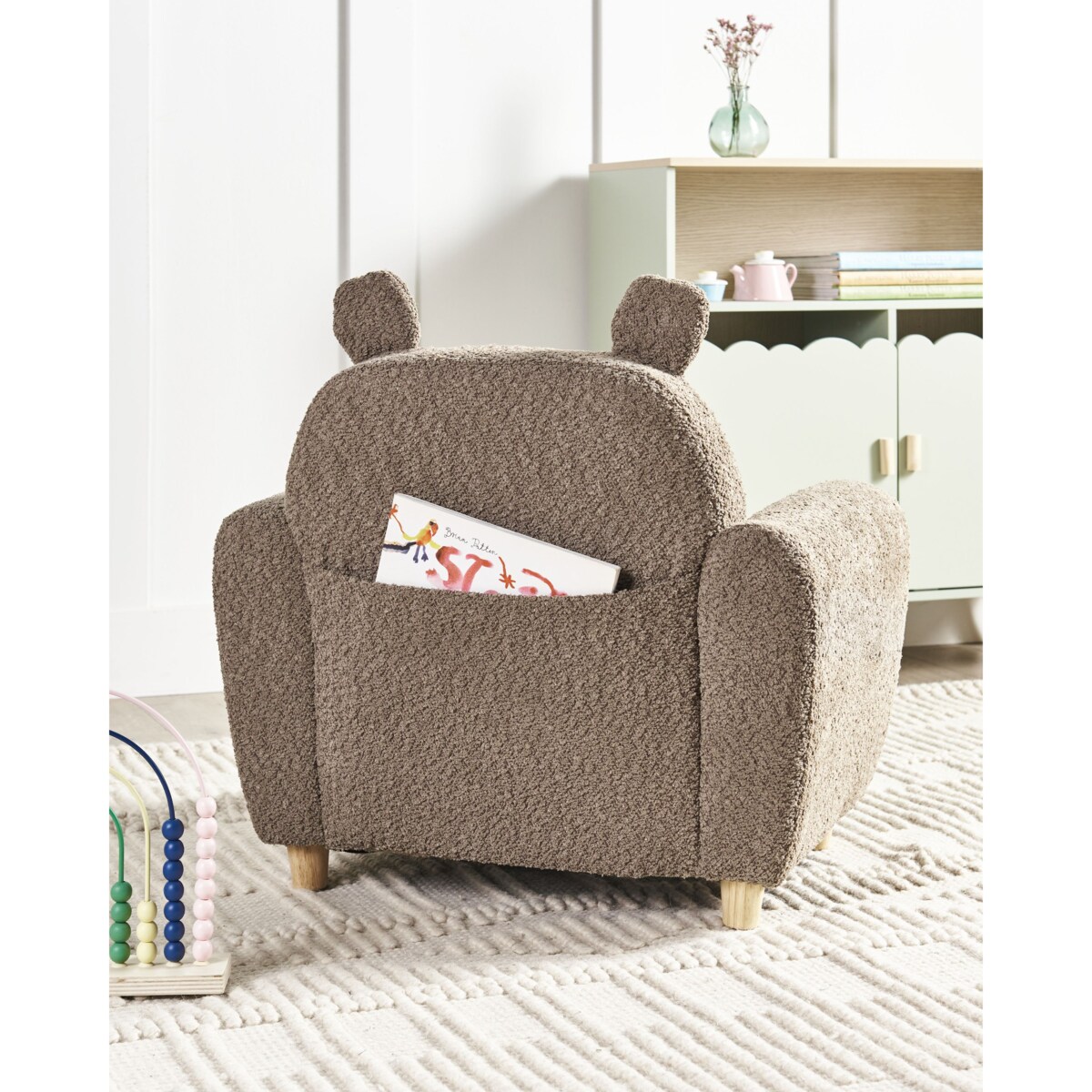 Fotel dziecięcy MARIBO Boucle Brązowy