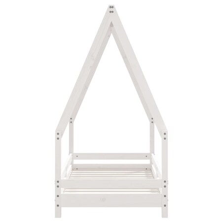 vidaXL Rama łóżka dziecięcego, biała, 70x140 cm, drewno sosnowe