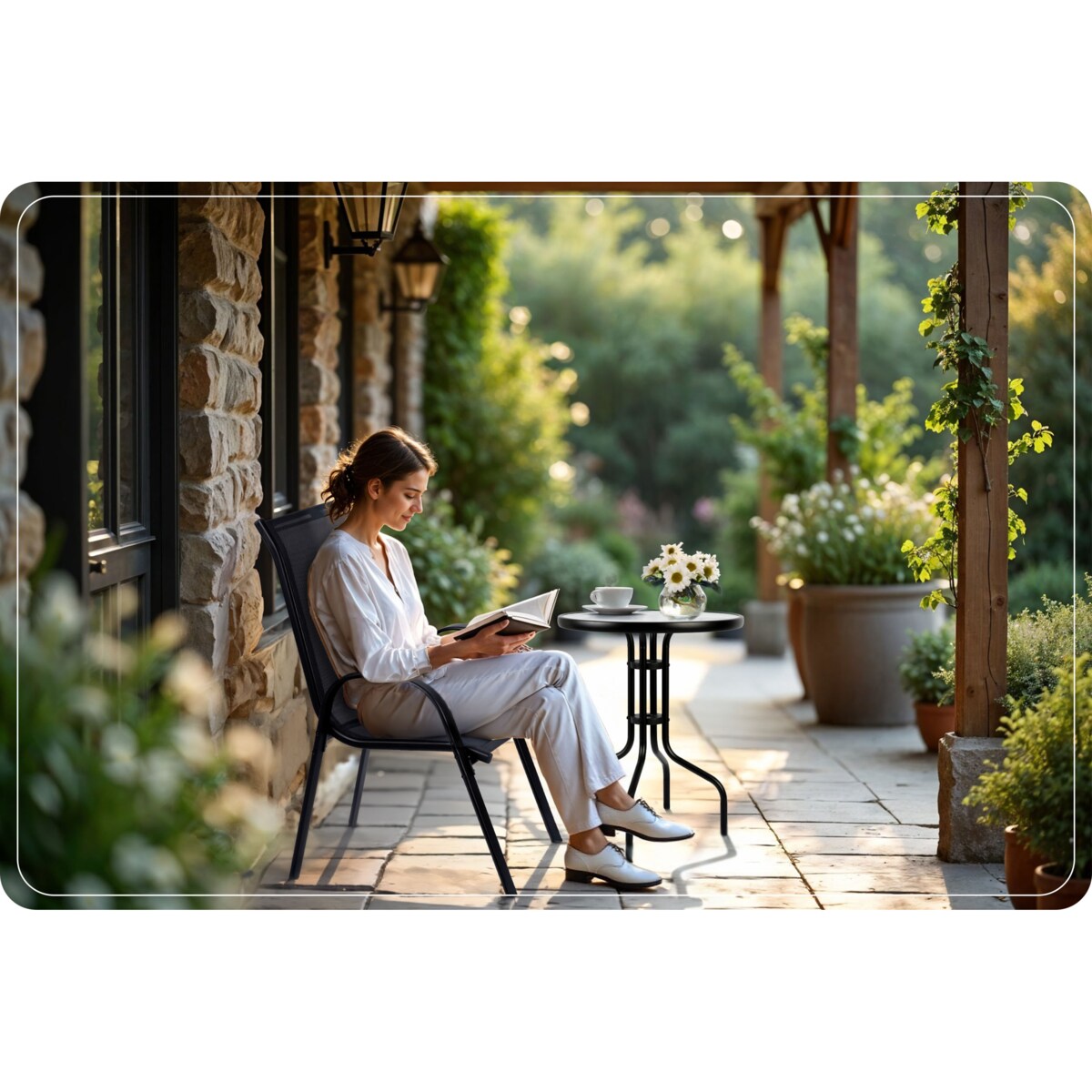 Krzesła ogrodowe na taras balkon ogród Sofotel krzesło metalowe 2 szt.