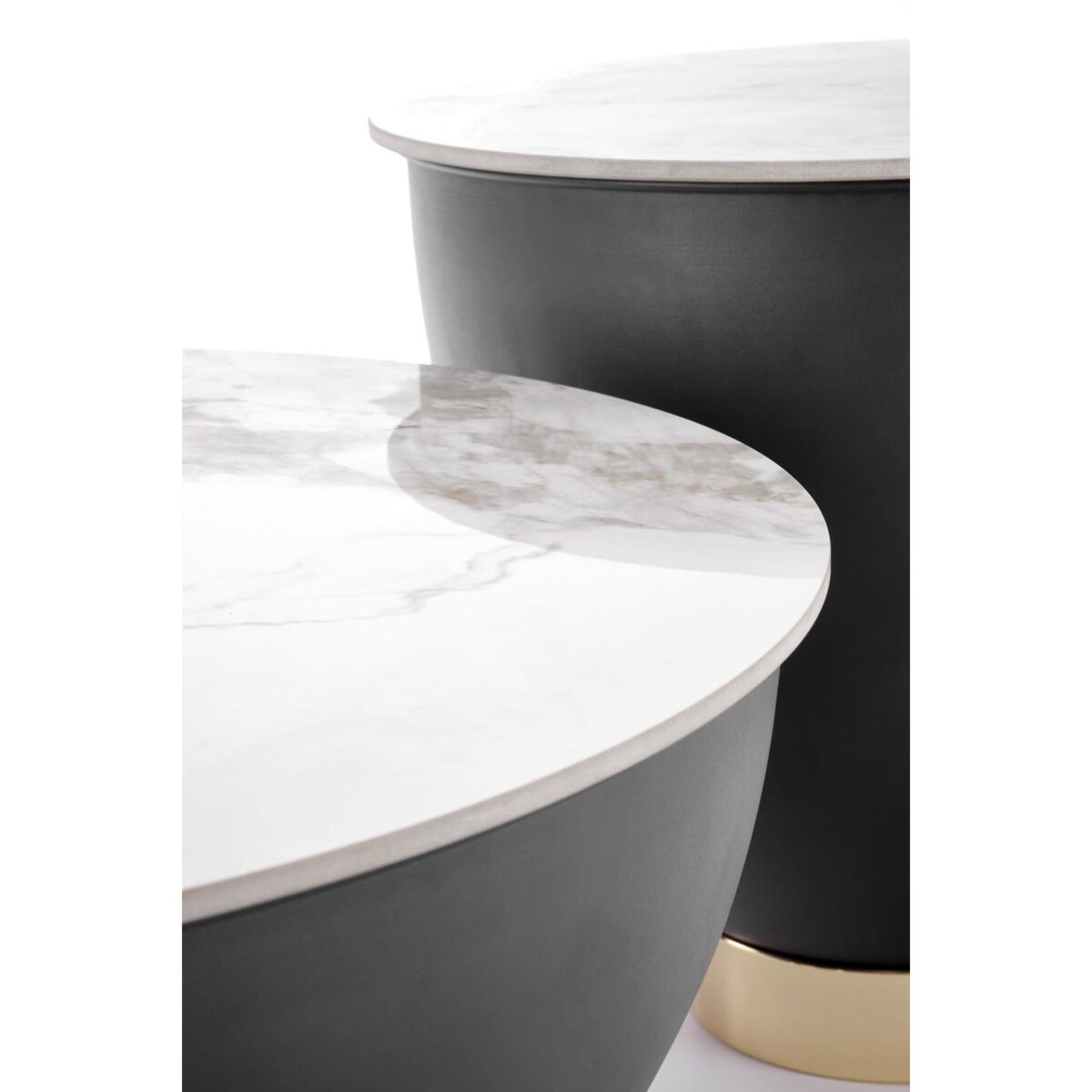 STOLIK KAWOWY Moonshine S CERAMICZNY BLAT marmur 48x45 cm