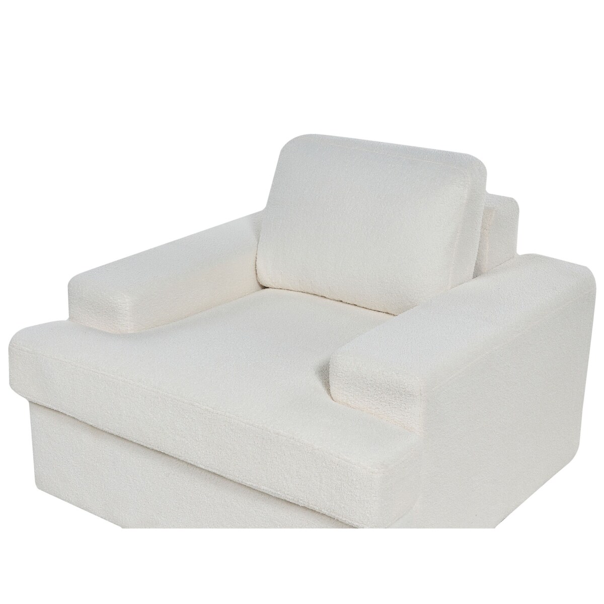 Fotel boucle biały ALLA