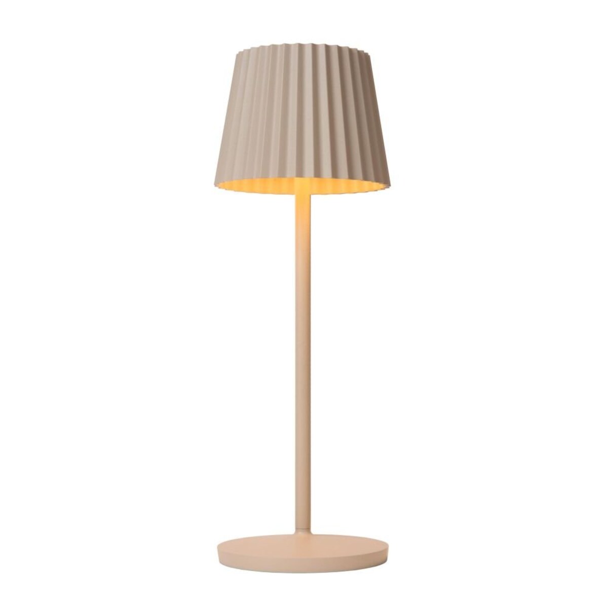 Zewnętrzna lampa stołowa LED 2W Lucide Justine - ładowalna, stacja ładująca w zestawie