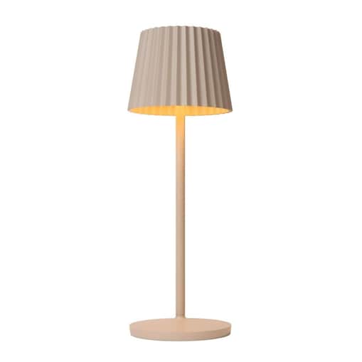Zewnętrzna lampa stołowa LED 2W Lucide Justine - ładowalna, stacja ładująca w zestawie