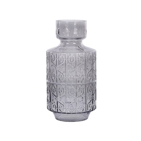 Wazon na kwiaty szklany 33 cm szary DIKELLA