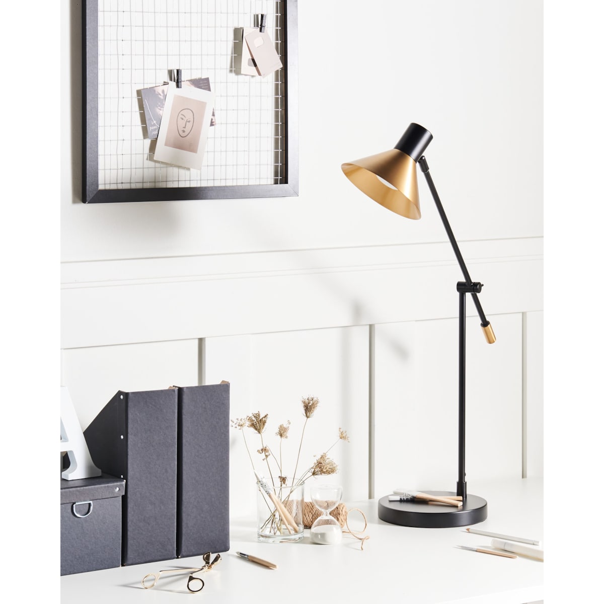 Lampa biurkowa PINKEEN Metal Złoty